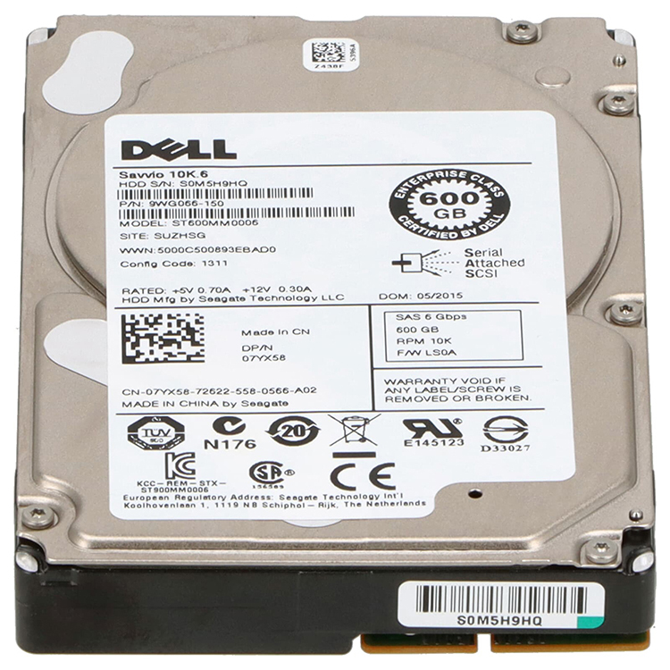Dell 600GB 10K RPM SAS 6Gbps 2.5" Hard Drive