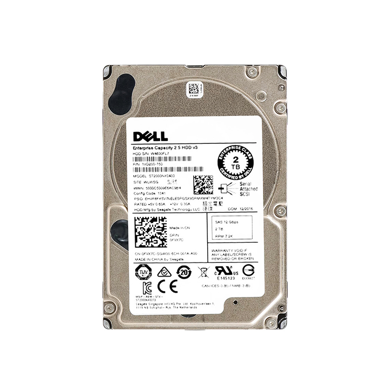 Dell 2TB 7.2K RPM SAS 12Gbps 2.5" Hard Drive