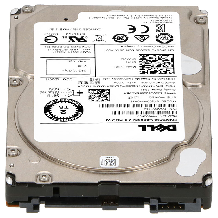 Dell 2TB 7.2K RPM SAS 12Gbps 2.5" Hard Drive