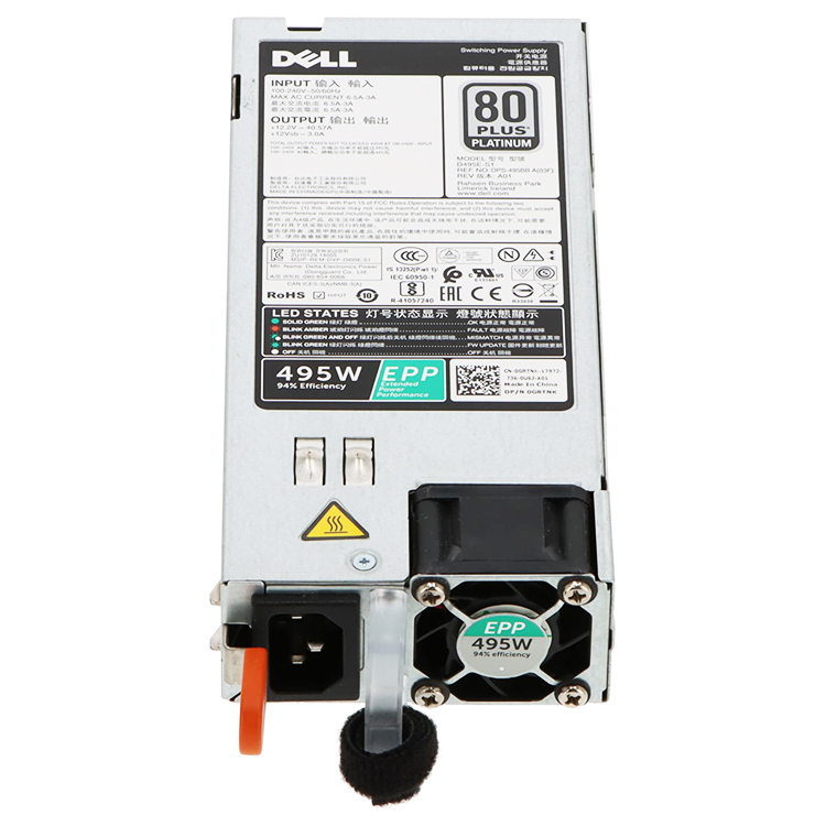 Dell 495W 80 Plus Platinum Power Supply